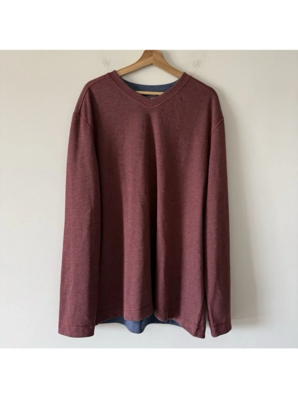 Johnston & Murphy Reversible Long Sleeve Pullover in Red And Blue‎ Men’s XXL